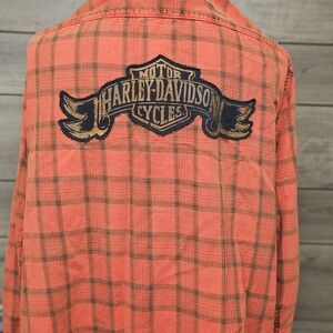 Harley-Davidson Plaid Shirt in Red and Black